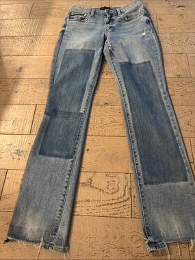 Lucky Brand Light Blue Patchwork straight Jeans